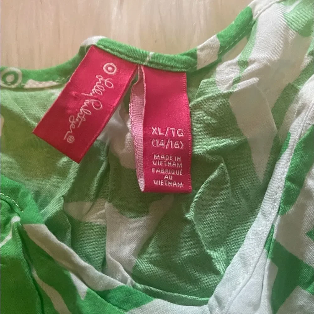 Lilly Pulitzer for Target Green White Kids Top - Picture 2 of 5